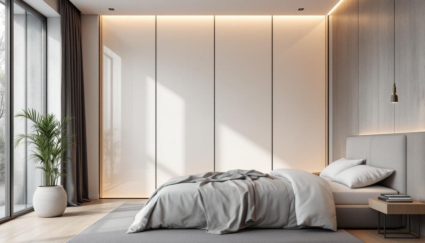 0 Gründe, eine Glaswand im Schlafzimmer zu installieren